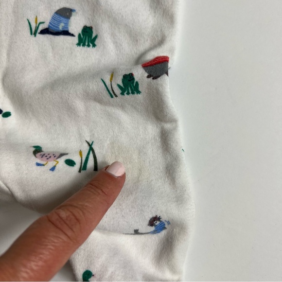 Joules Baby Zippie One Piece Pajama Long Sleeve Otters Ducks Beavers 6-9 months - Picture 11 of 12